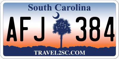 SC license plate AFJ384