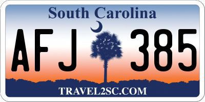 SC license plate AFJ385
