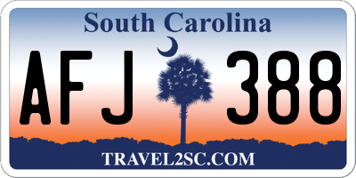 SC license plate AFJ388