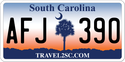 SC license plate AFJ390