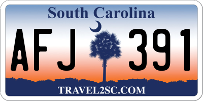 SC license plate AFJ391
