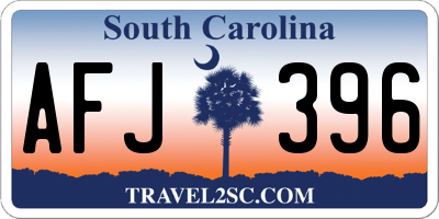 SC license plate AFJ396