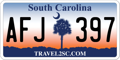 SC license plate AFJ397