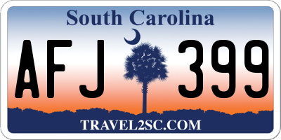 SC license plate AFJ399