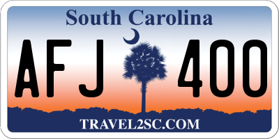 SC license plate AFJ400