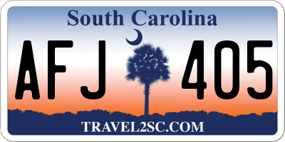 SC license plate AFJ405