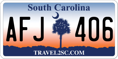 SC license plate AFJ406