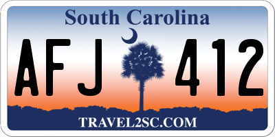 SC license plate AFJ412