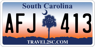 SC license plate AFJ413