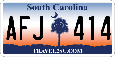 SC license plate AFJ414