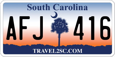 SC license plate AFJ416