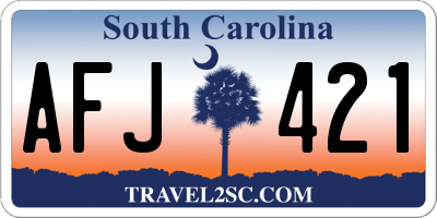 SC license plate AFJ421