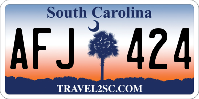 SC license plate AFJ424