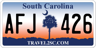SC license plate AFJ426