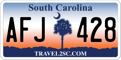 SC license plate AFJ428