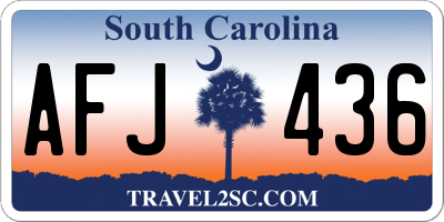 SC license plate AFJ436