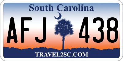 SC license plate AFJ438