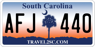 SC license plate AFJ440