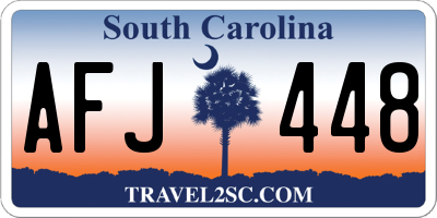 SC license plate AFJ448