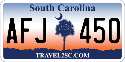 SC license plate AFJ450
