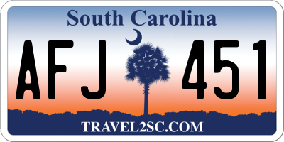 SC license plate AFJ451