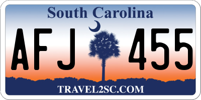 SC license plate AFJ455