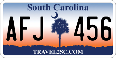 SC license plate AFJ456