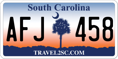 SC license plate AFJ458