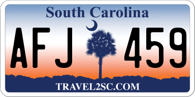 SC license plate AFJ459