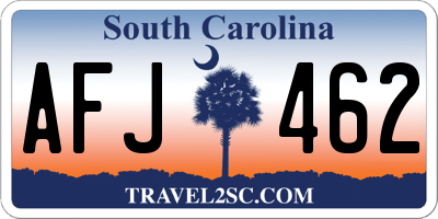 SC license plate AFJ462