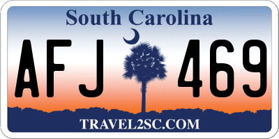 SC license plate AFJ469