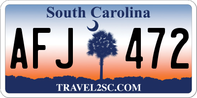 SC license plate AFJ472