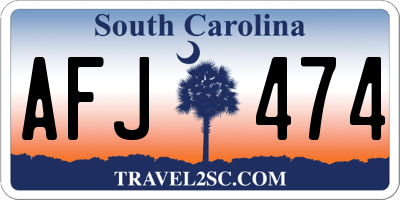 SC license plate AFJ474