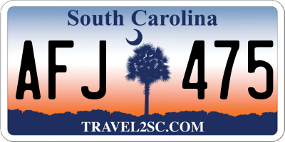 SC license plate AFJ475