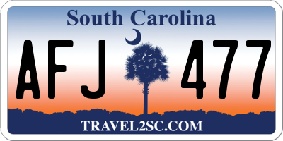 SC license plate AFJ477