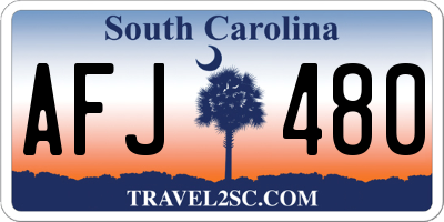 SC license plate AFJ480