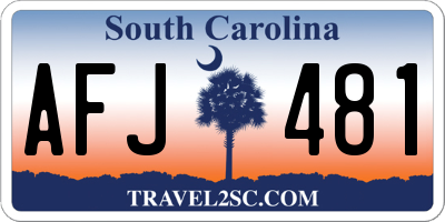 SC license plate AFJ481