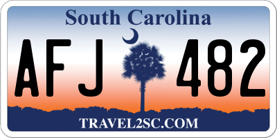SC license plate AFJ482