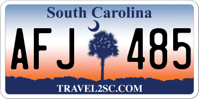 SC license plate AFJ485