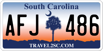SC license plate AFJ486