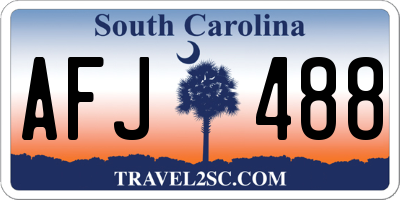 SC license plate AFJ488