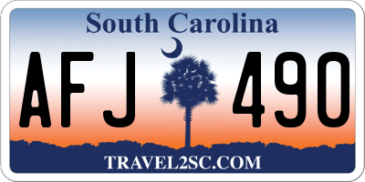 SC license plate AFJ490