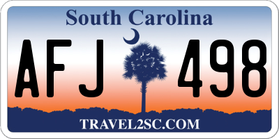 SC license plate AFJ498