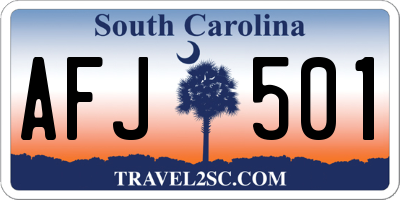 SC license plate AFJ501