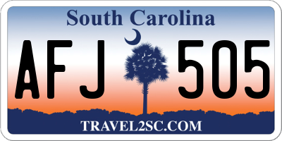 SC license plate AFJ505