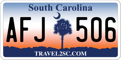 SC license plate AFJ506