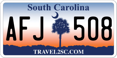 SC license plate AFJ508