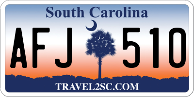 SC license plate AFJ510