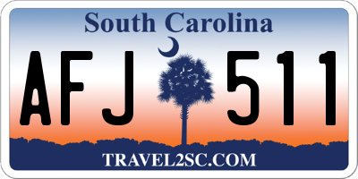 SC license plate AFJ511