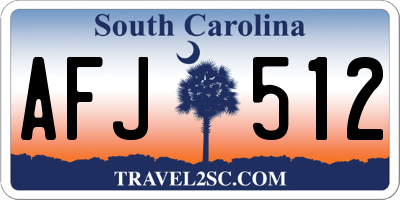 SC license plate AFJ512